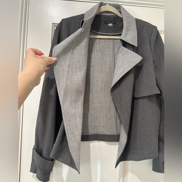 Tommy Hilfiger Grey Open Front lapel Blazer Jacket 10 - Picture 2 of 10